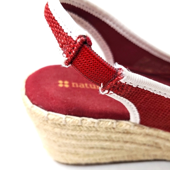 Naturalizer Sherene wedge espadrille sandals. Dark red/maroon. 7.5 M - Picture 11 of 12